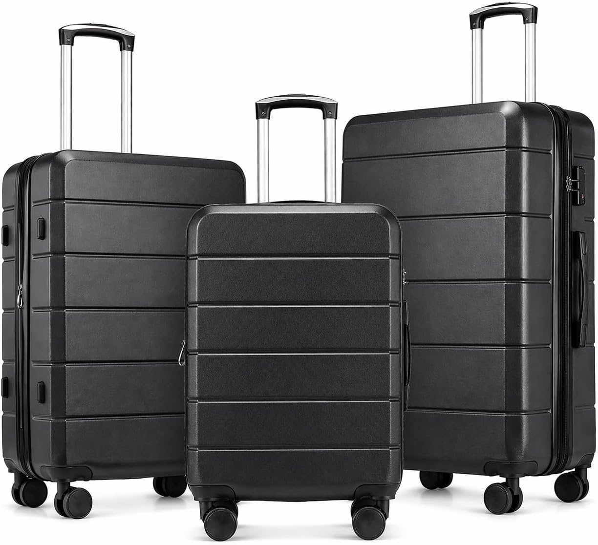 Expandable Hard Shell Luggage Set - YOETEY Expandable Hardshell Luggage Set with