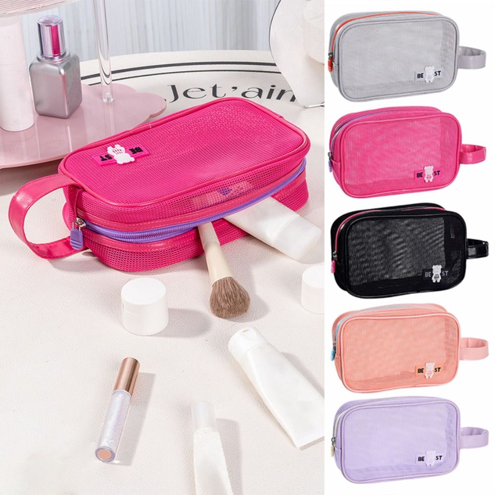 Durable Mesh Makeup Bag With H - огляд і ціна Cosmetic Bags