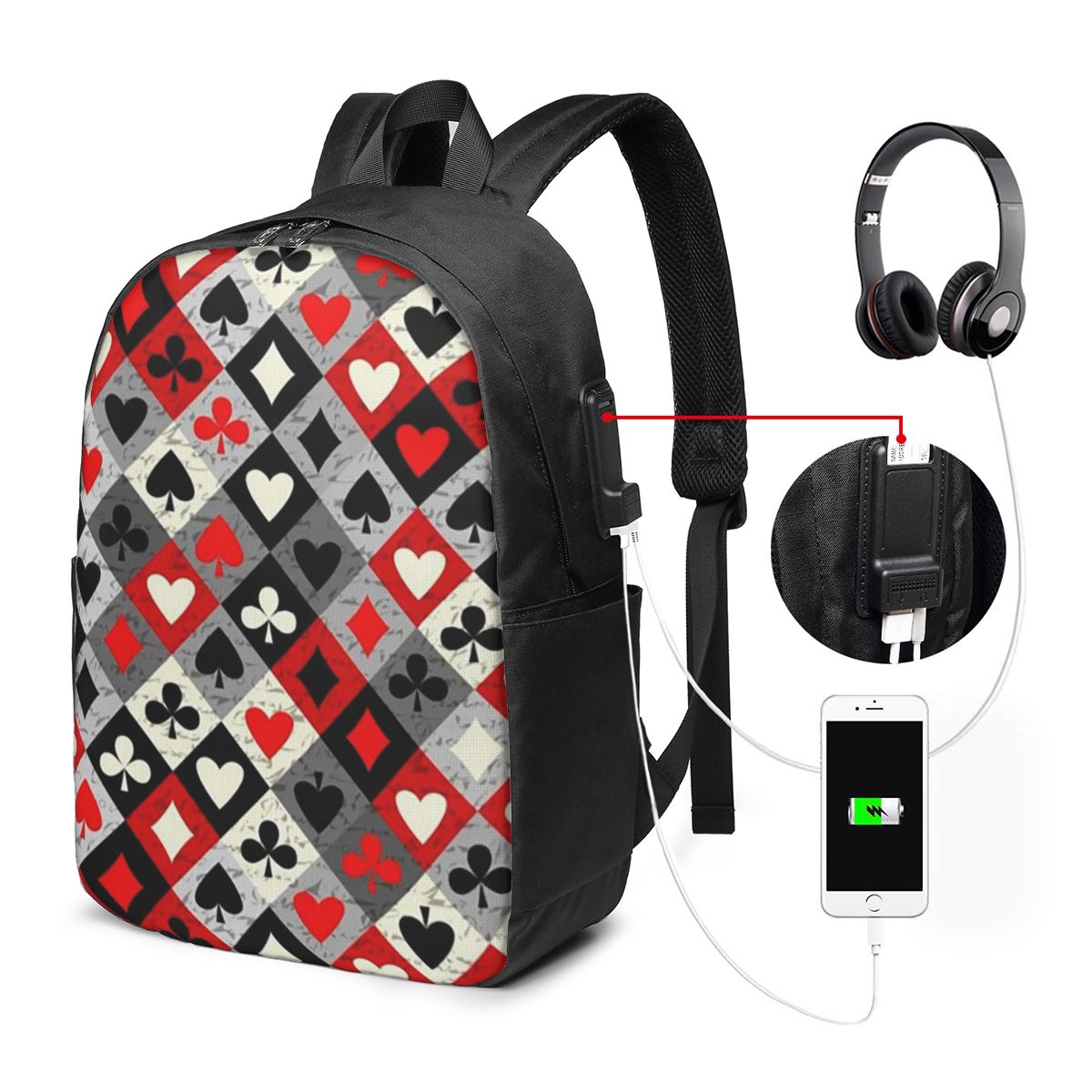 Playing Cards Poker Print Back - огляд і ціна Backpacks