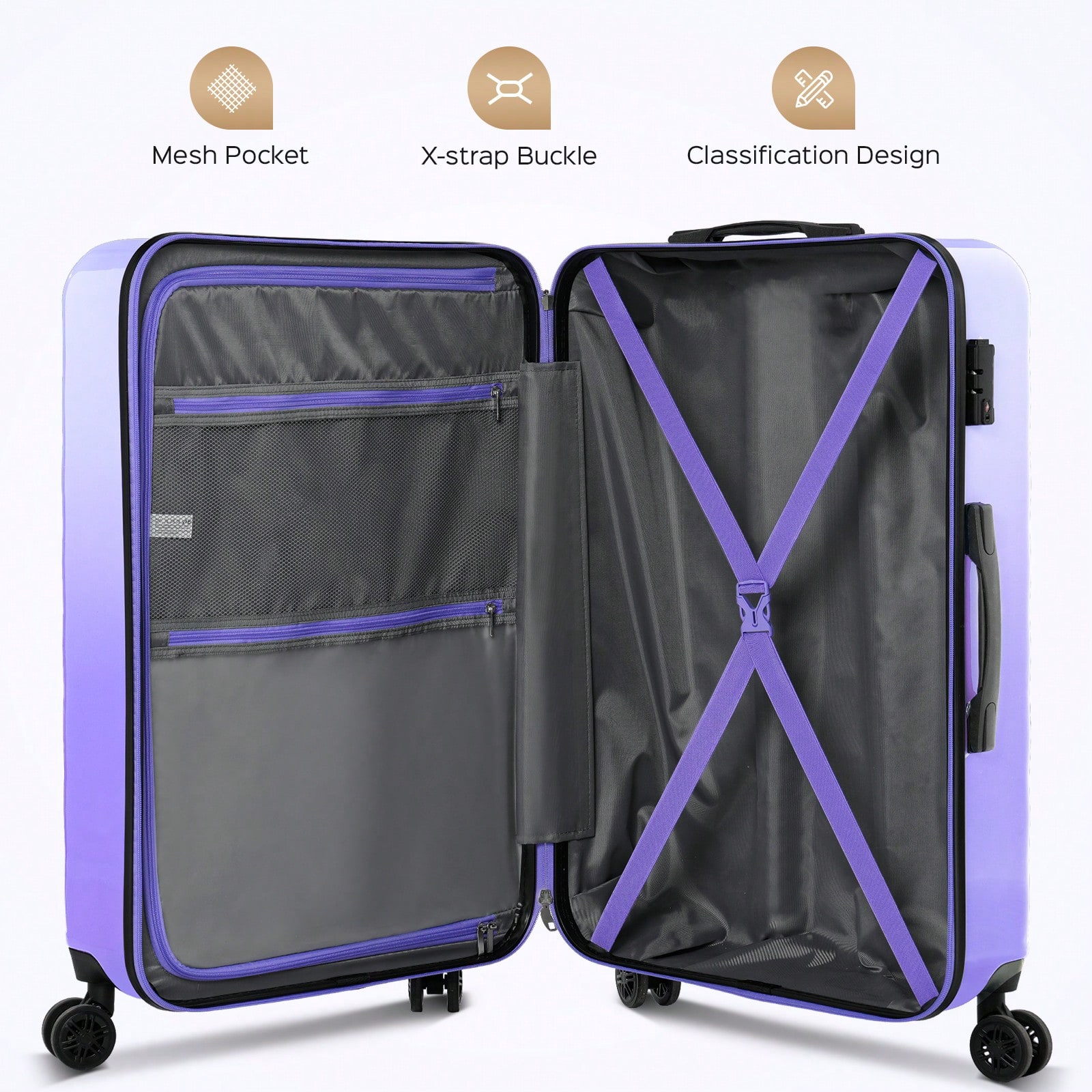 20/28 Inch Hardshell Luggage S - огляд і ціна Spinner Wheel Rolling Suitcase 20 Inch
