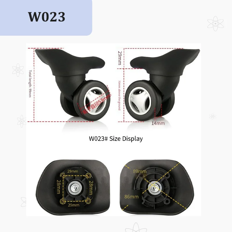 For W023 Luggage Wheel Repair  - огляд і ціна Silent Replacement Luggage Wheels