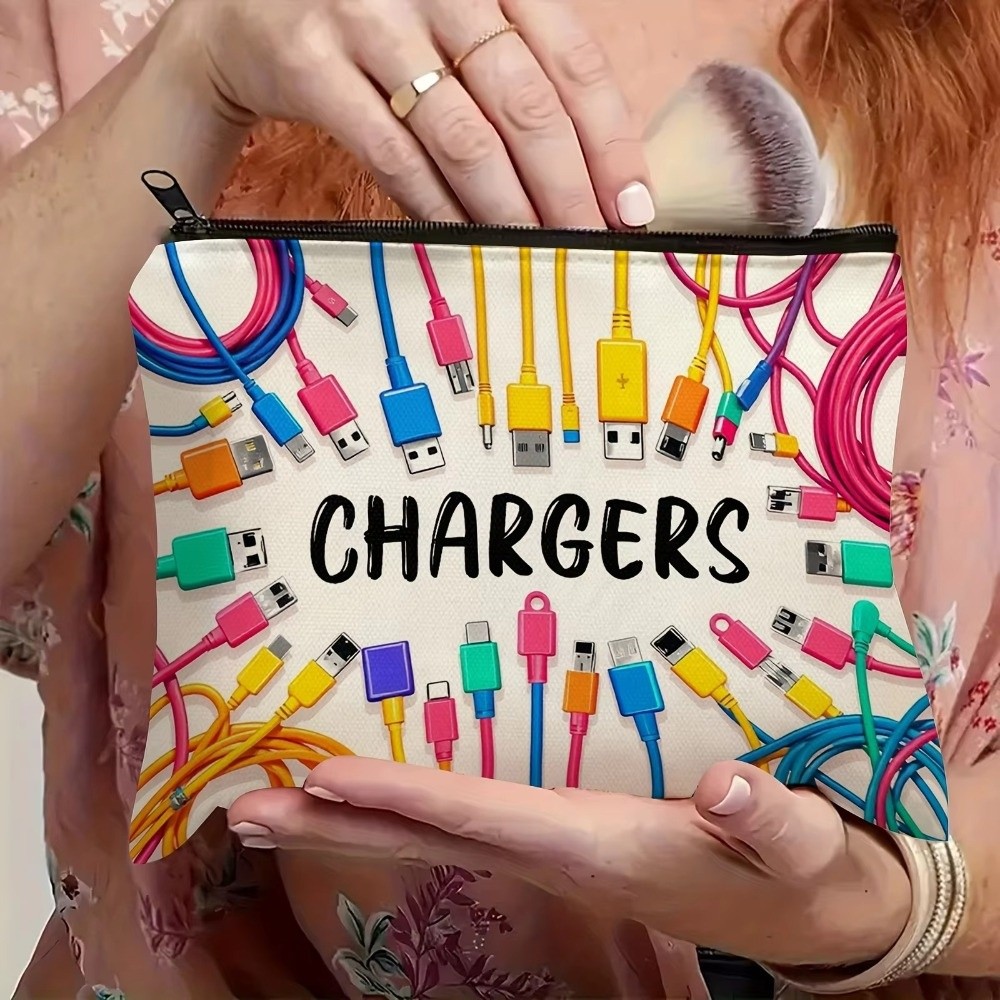 New Canvas Charger Storage Pou - огляд і ціна Cosmetic Bags