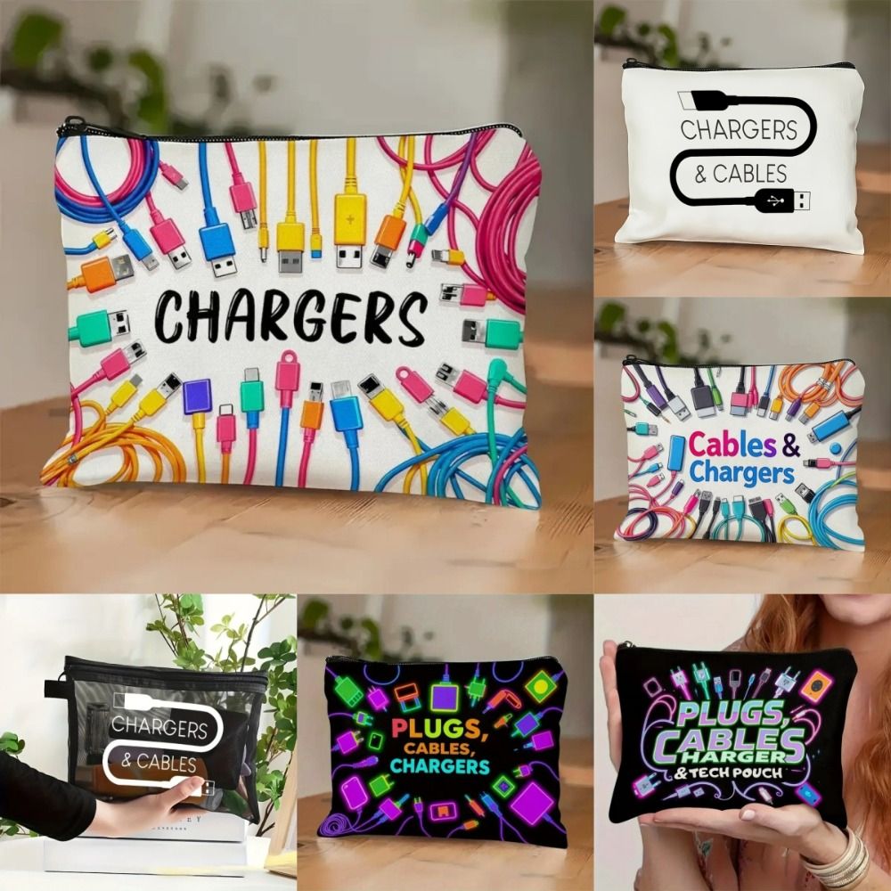 New Canvas Charger Storage Pou - огляд і ціна Cosmetic Bags