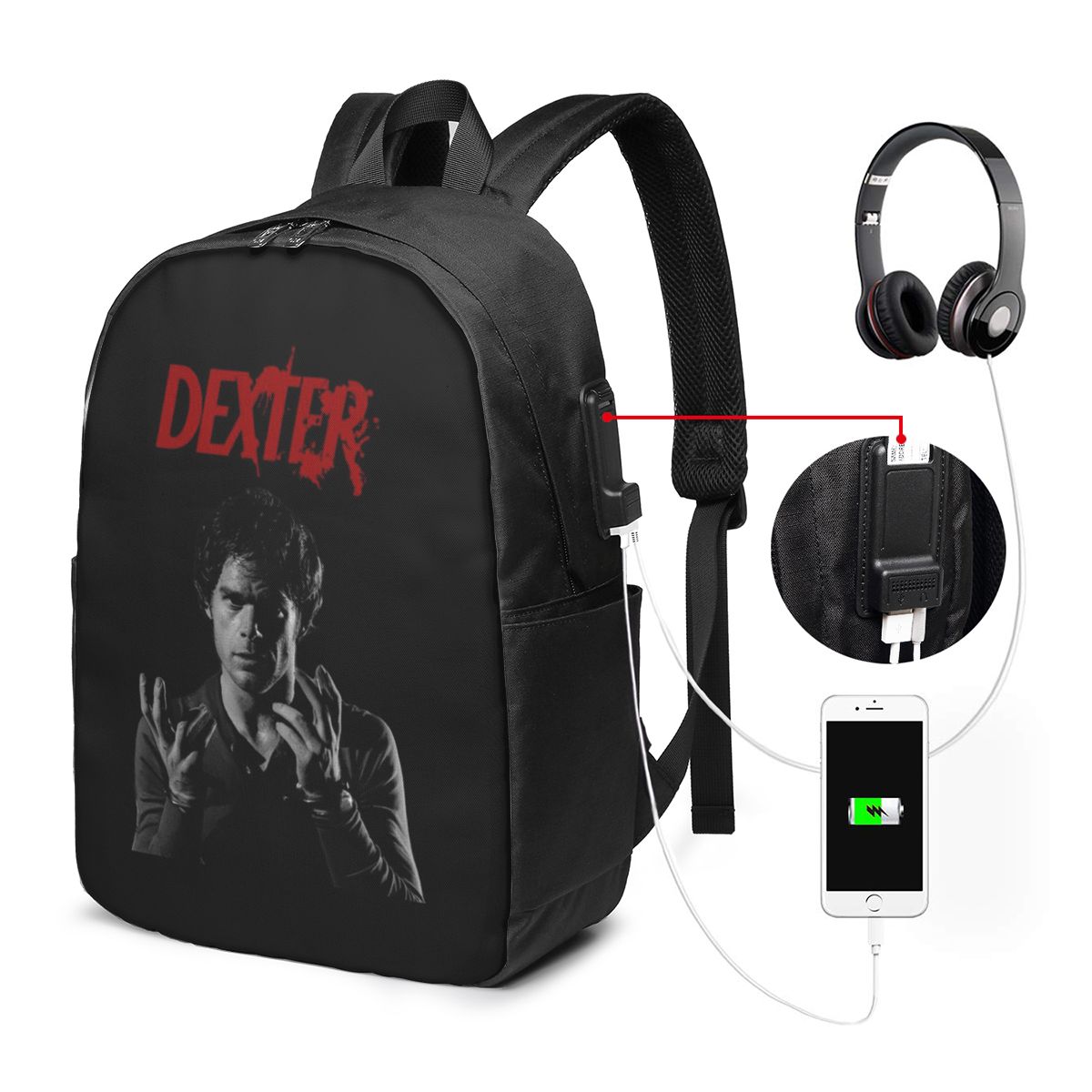 Movie Dexter Morgan Backpack T - огляд і ціна Travel Bags